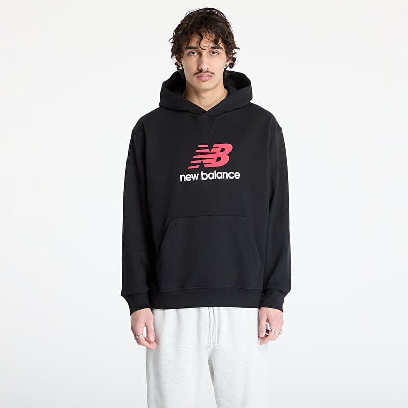 Mikina New Balance Athletics French Terry Logo Hoodie Black Bk