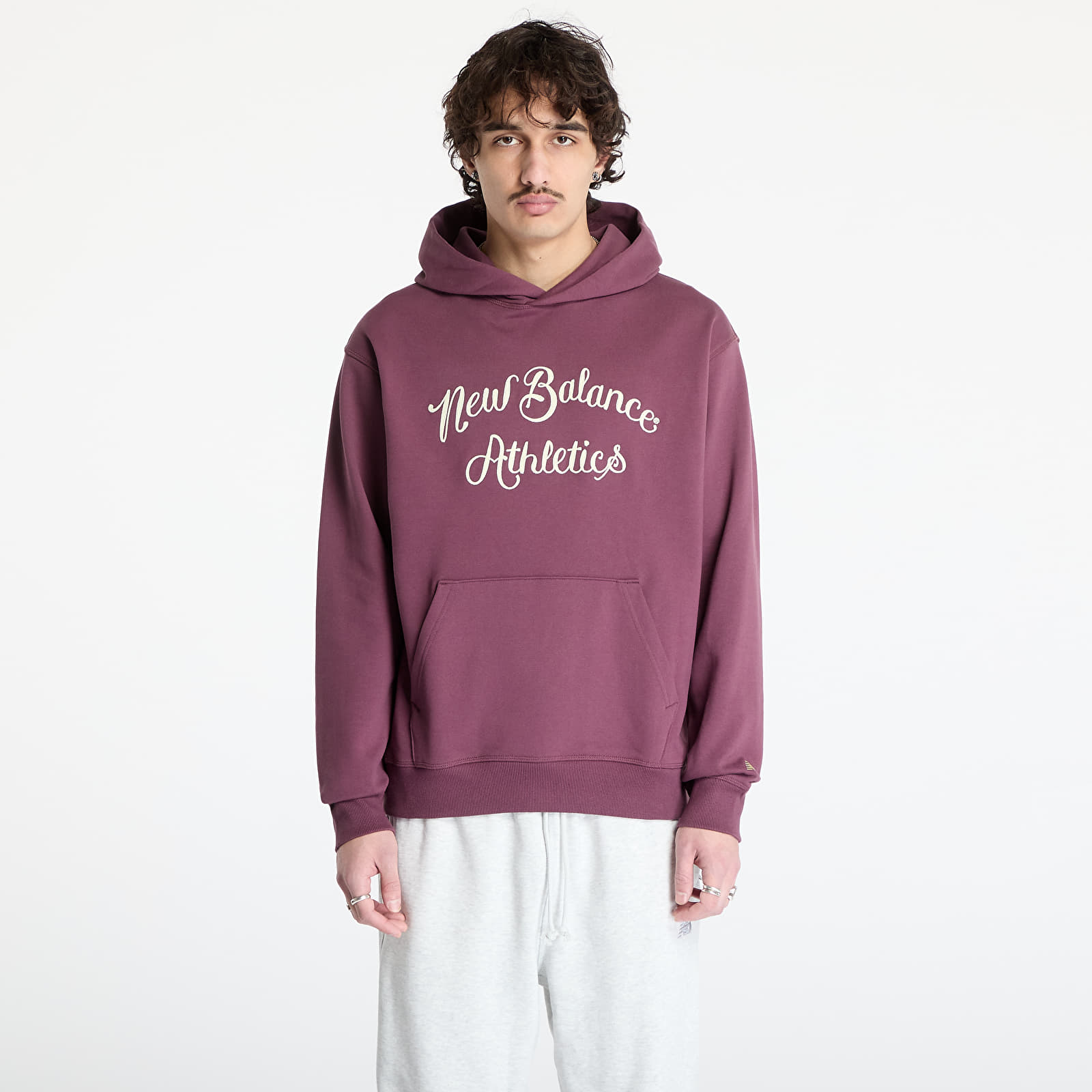 Férfi kapucnis pulcsik New Balance Athletics Relaxed League Hoodie Violet