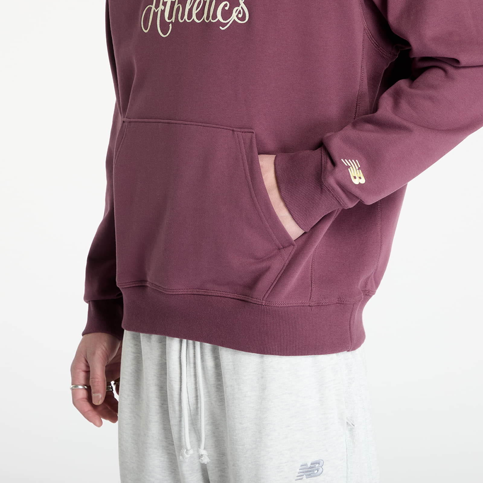 Férfi kapucnis pulcsik New Balance Athletics Relaxed League Hoodie Violet