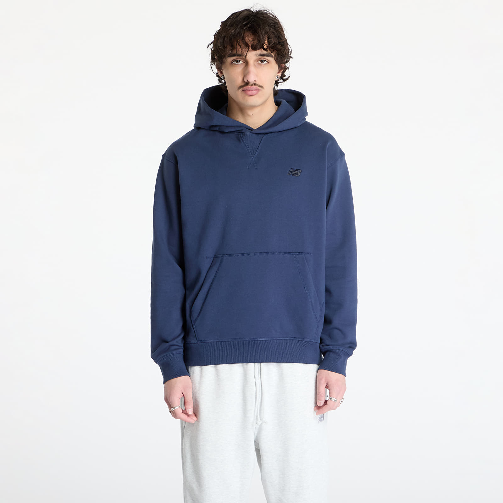 Felpa New Balance Athletics French Terry Hoodie Blue L