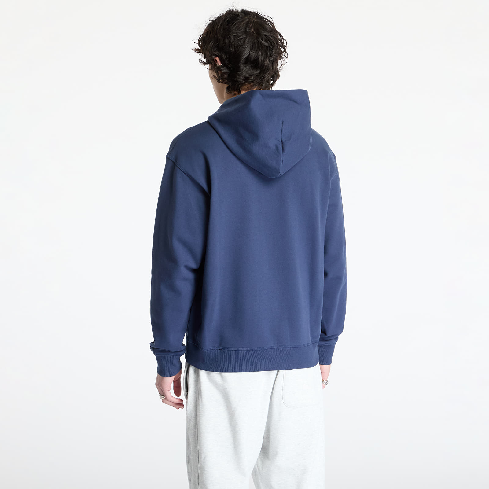 Pánské mikiny New Balance Athletics French Terry Hoodie Blue