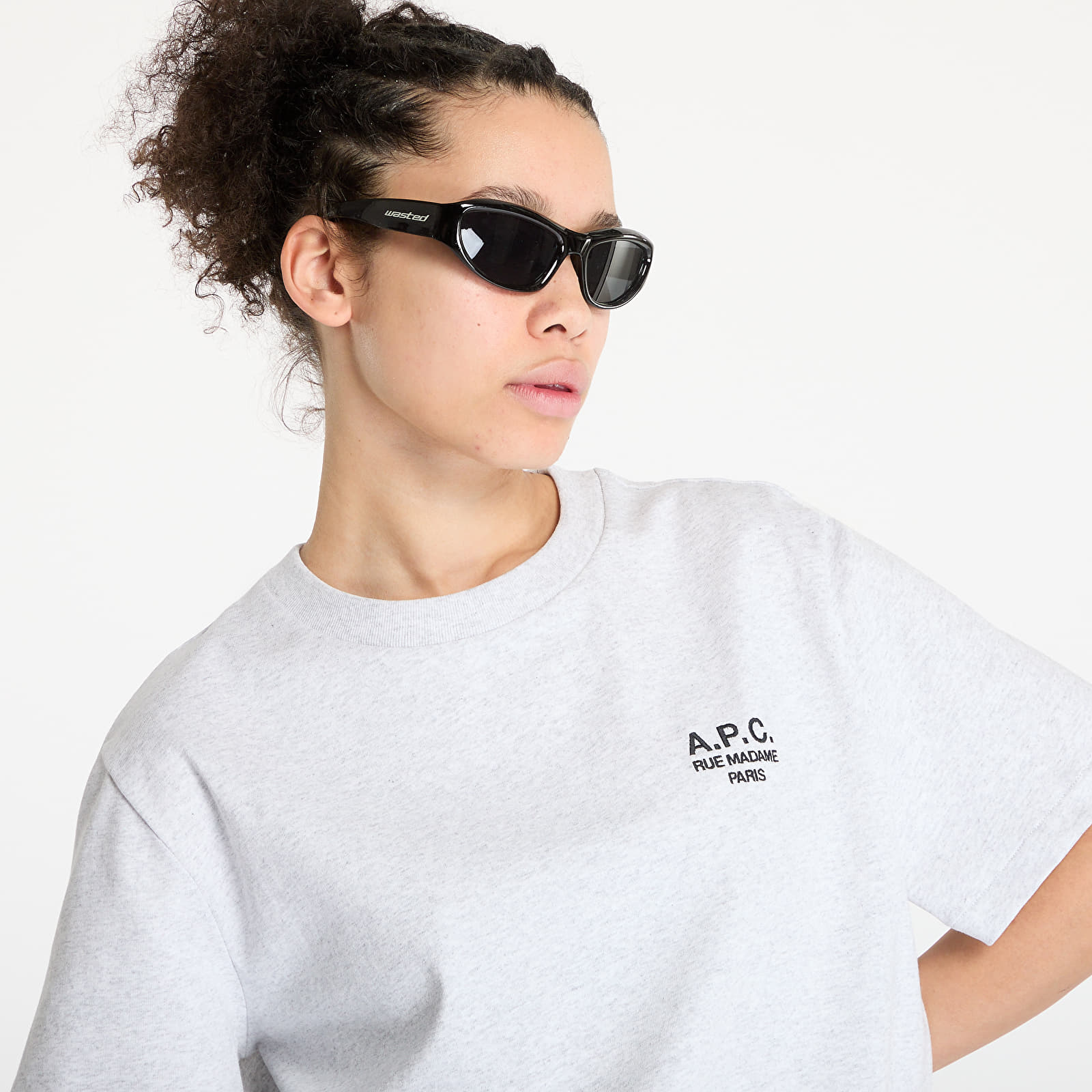 T-Shirts A.P.C. Standard Rue Madame T-Shirt UNISEX Heather Grey/ Black