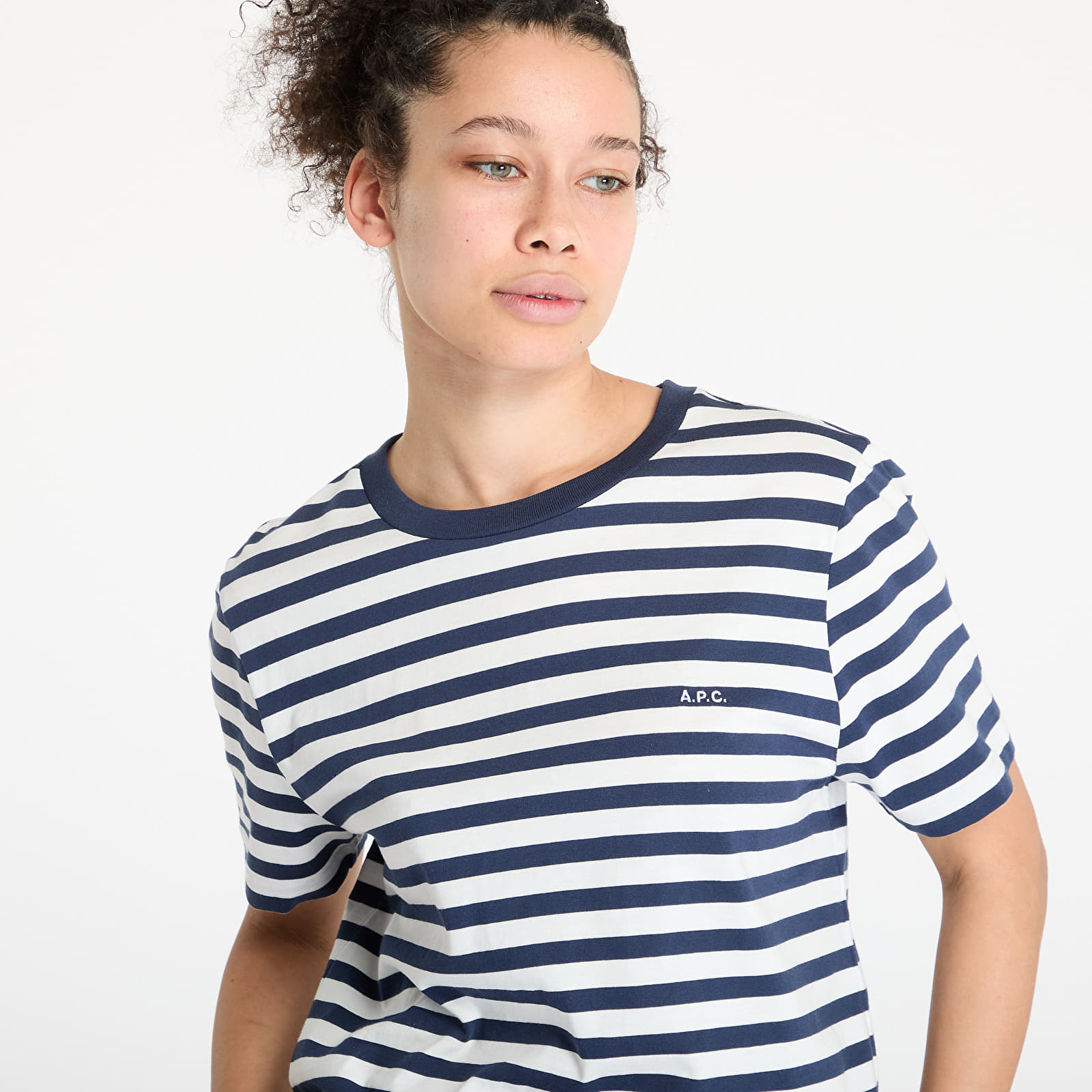 Pólók A.P.C. Standard Striped T-Shirt UNISEX Dark Navy/ White
