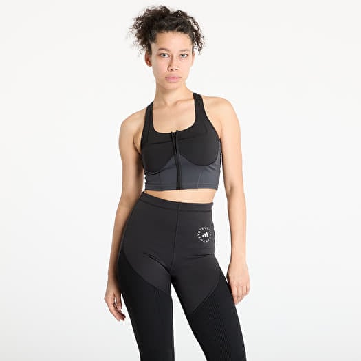 adidas x Stella Mccartney Two-Tone Zipped Crop Black/ Black/ Carbon