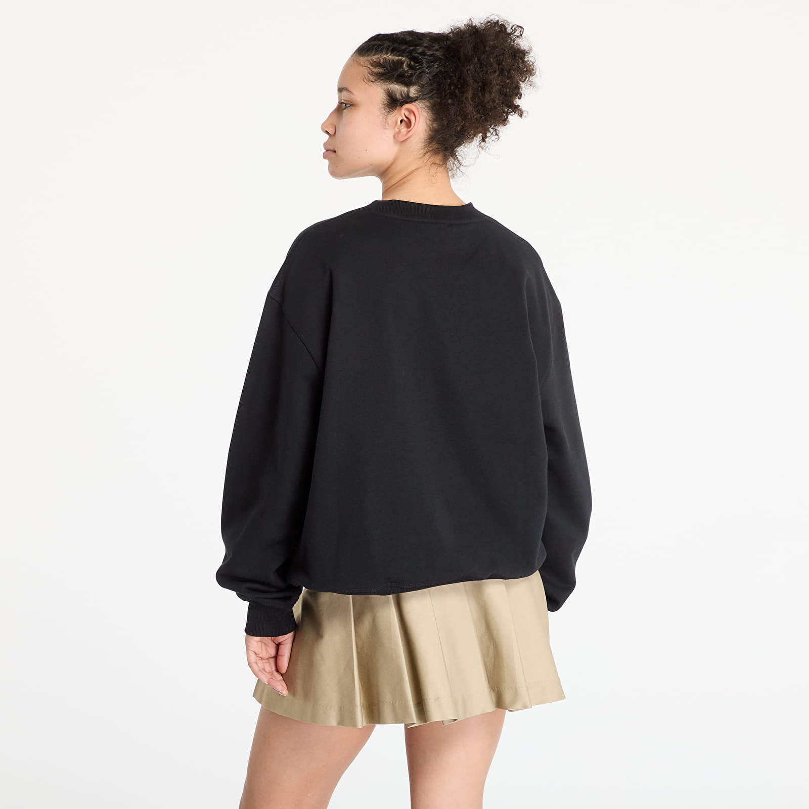 Mikiny New Balance Athletics French Terry Crew Sweatshirt Black