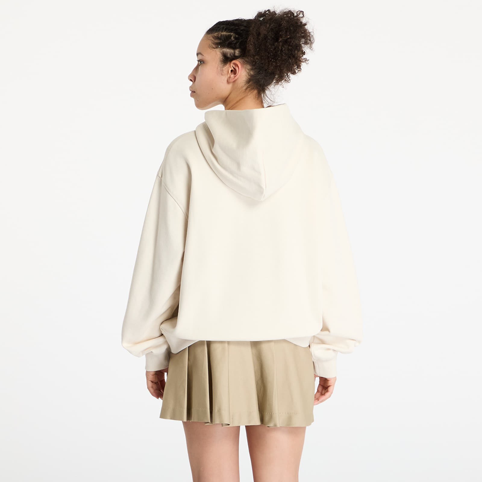 Mikiny New Balance Athletics French Terry Hoodie Beige