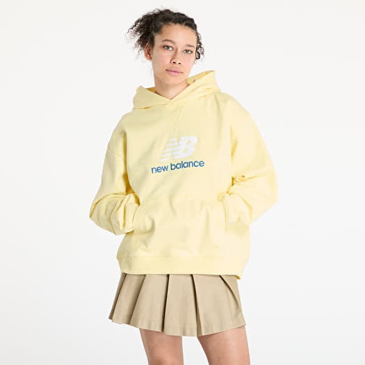 New Balance Athletics French Terry Logo Hoodie Yellow