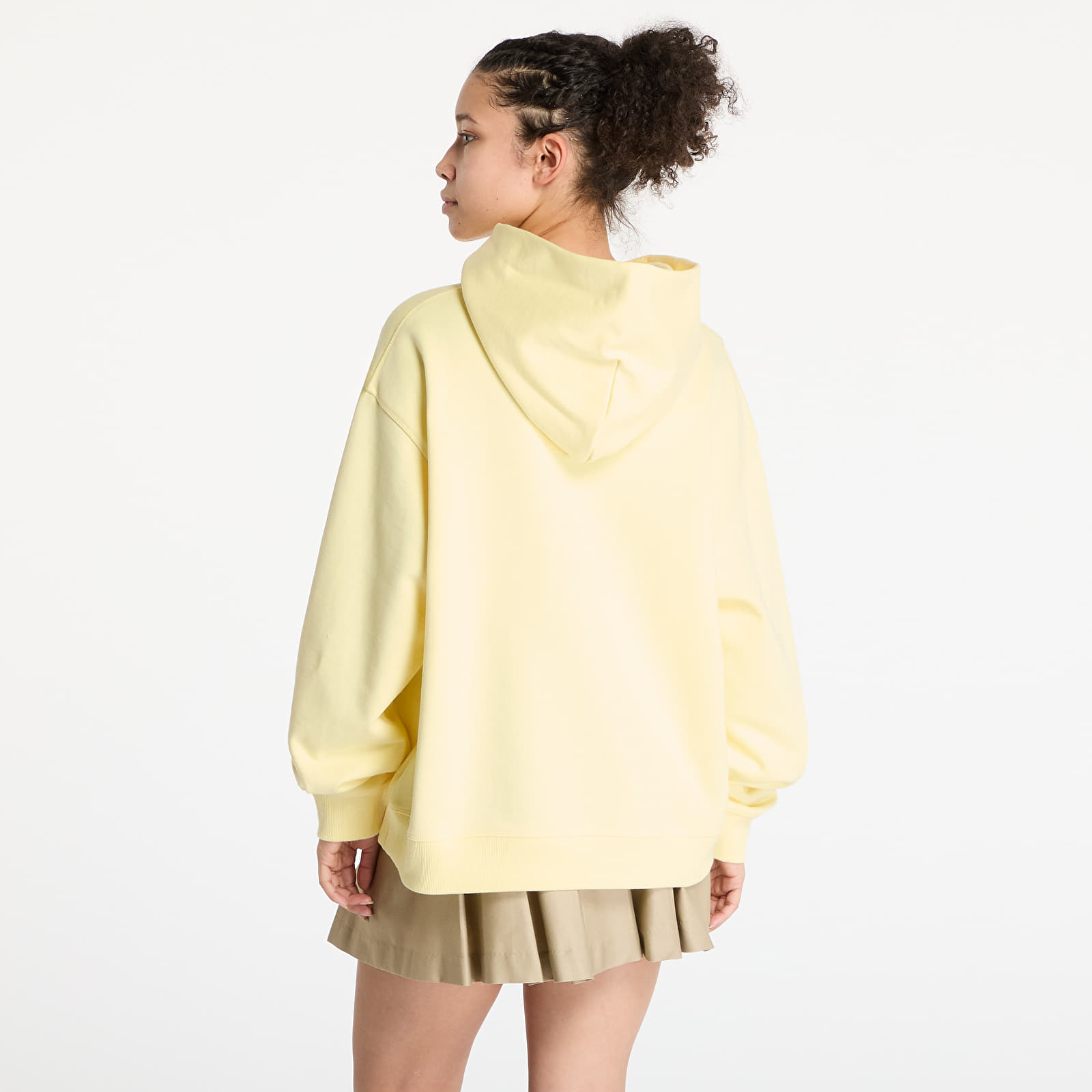 Mikiny New Balance Athletics French Terry Logo Hoodie Yellow