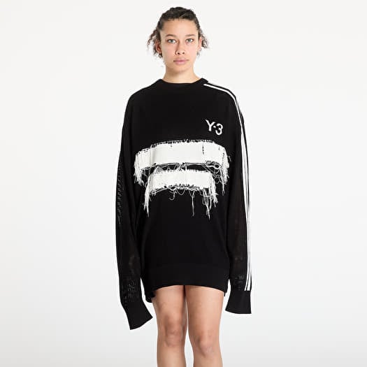 Sweater Y-3 Graphic Knit Crew Sweatshirt UNISEX Black