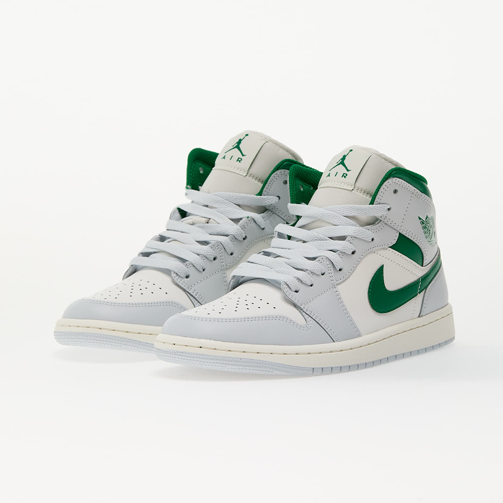 Férfi cipők Air Jordan 1 Mid Summit White/ Pine Green-Pure Platinum-Sail