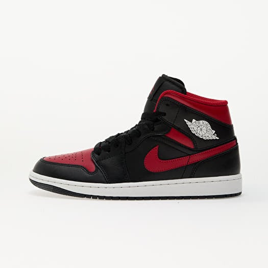 Air Jordan 1 Mid Black/ Varsity Red-Summit White