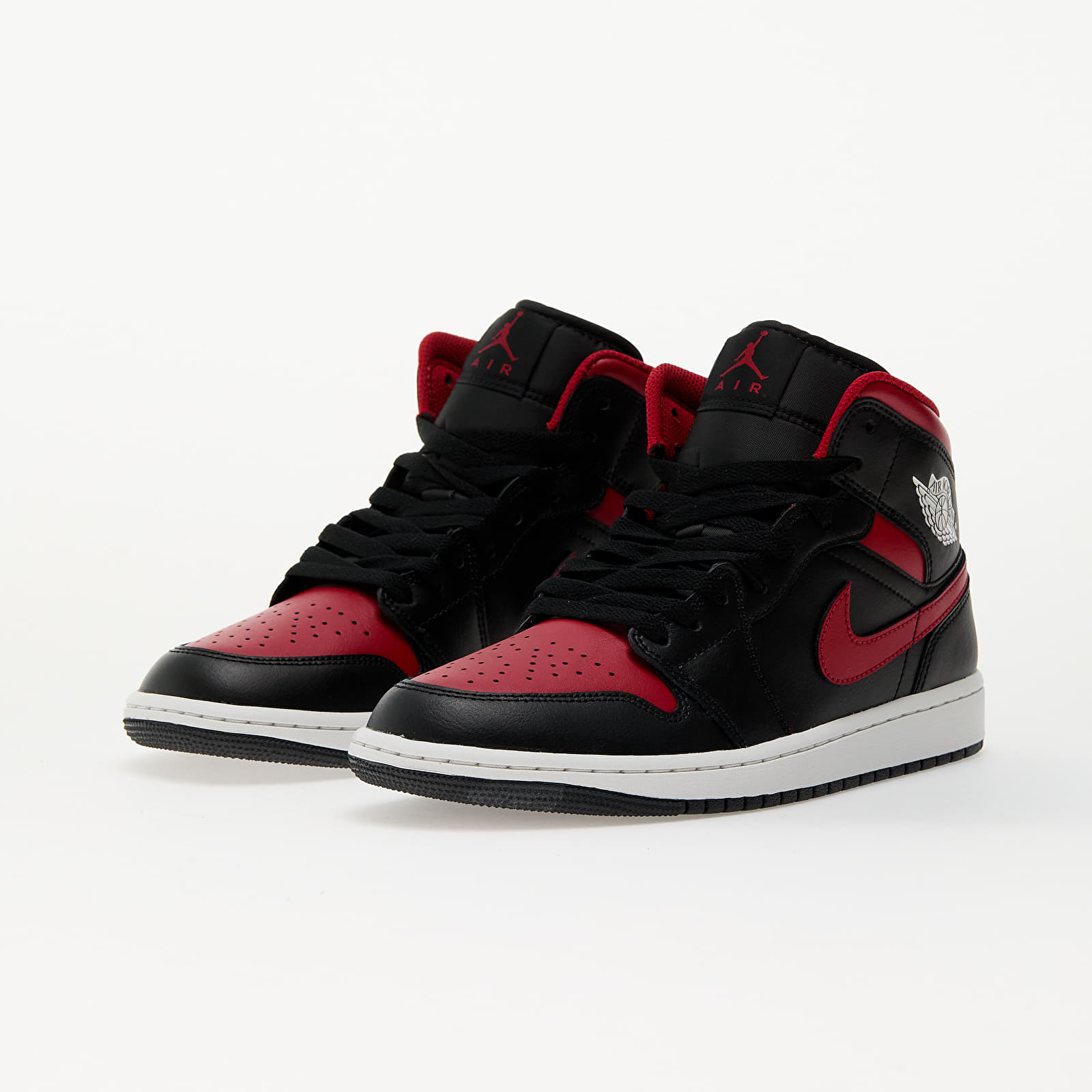 Herren Sneaker und Schuhe Air Jordan 1 Mid Black/ Varsity Red-Summit White
