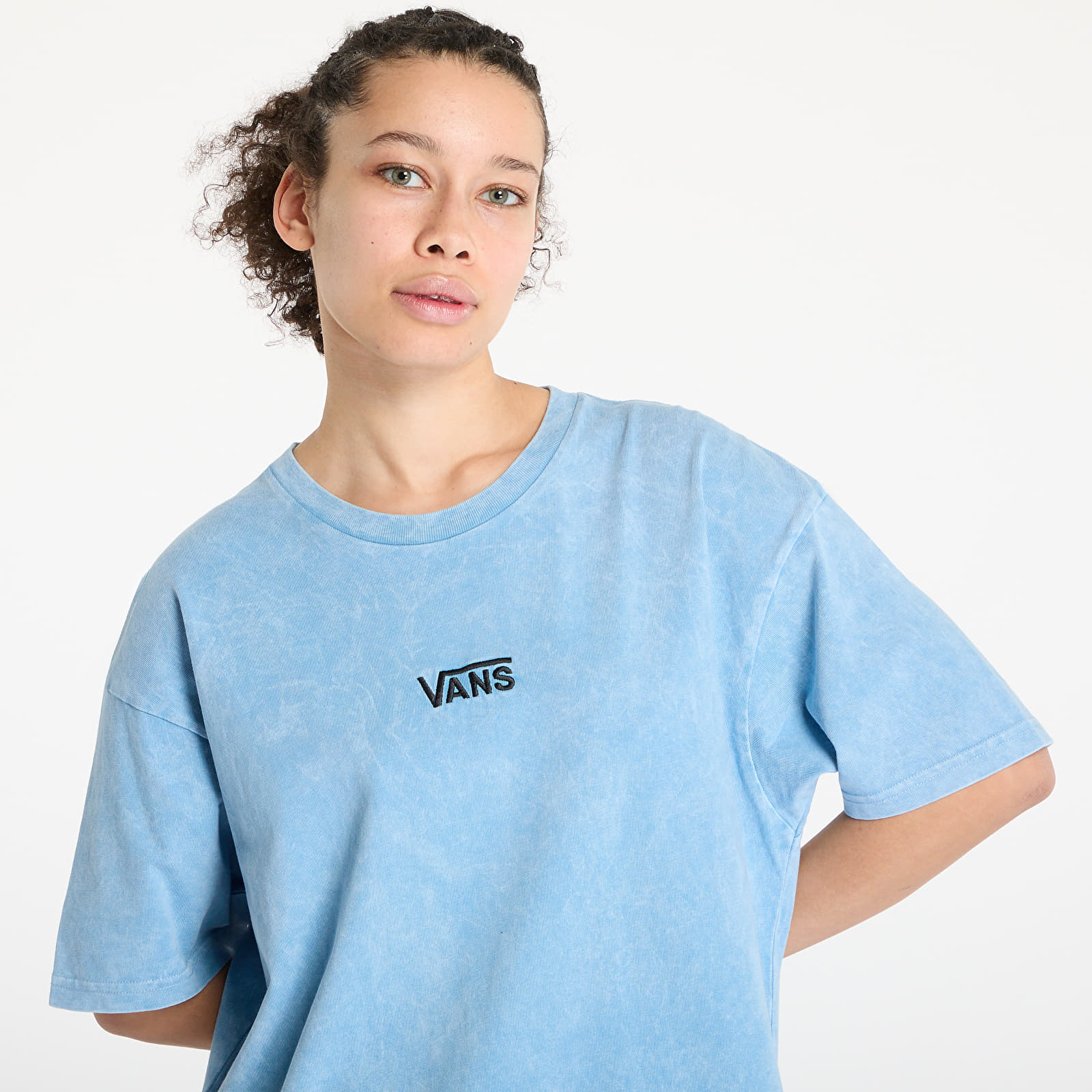 Dámská trička Vans Center Vee Wash Tee Heritage Blue