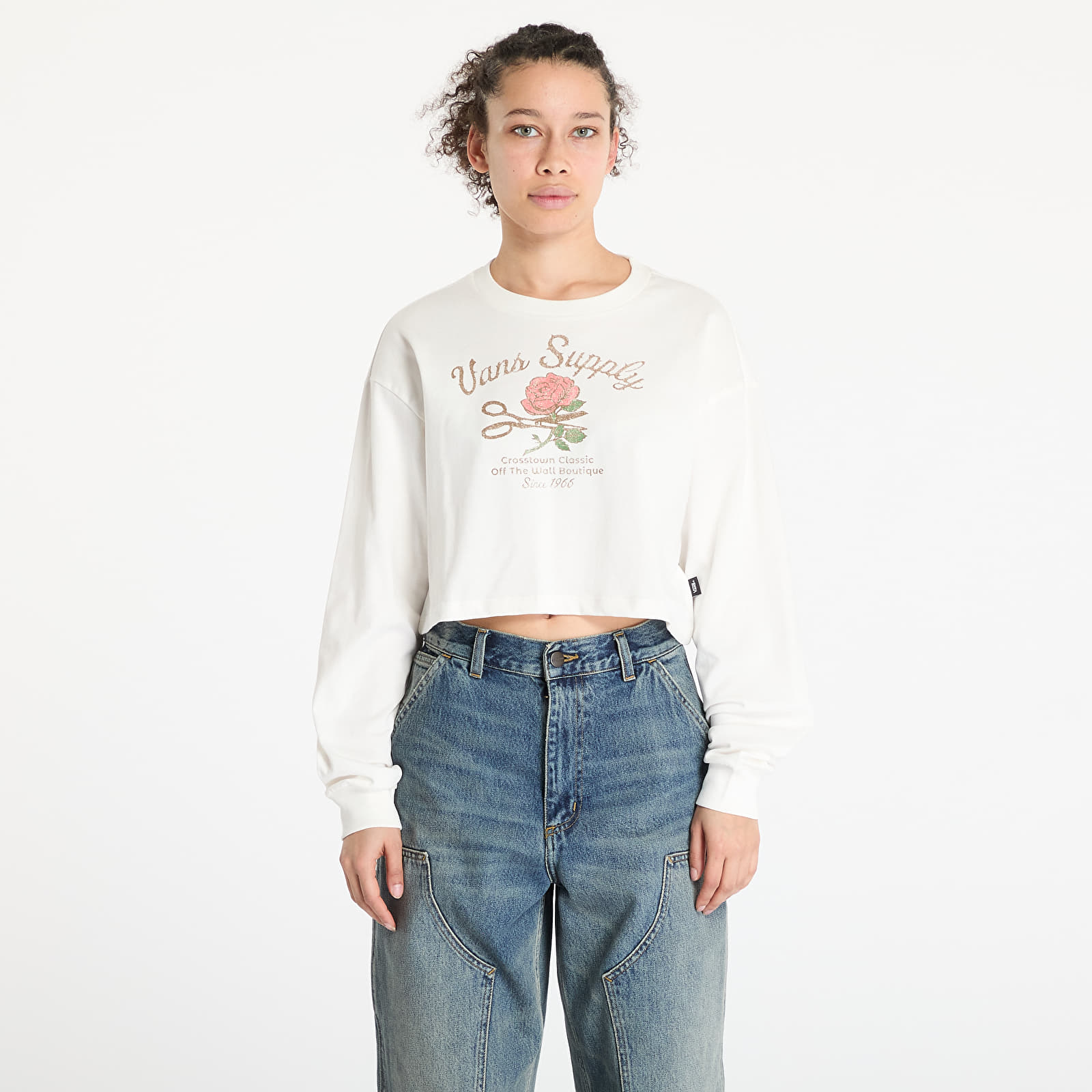 Dámská trička Vans Supply Boutique Longsleeve Relax Marshmallow