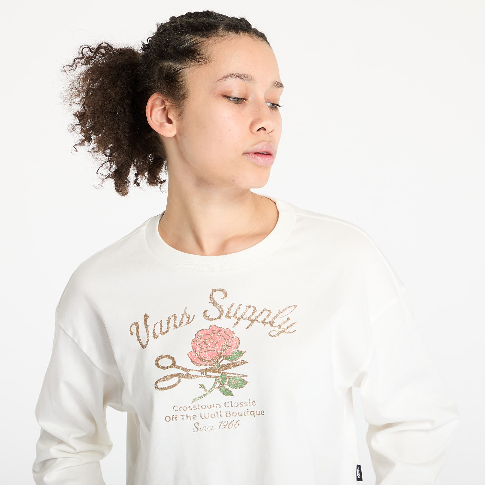 Dámská trička Vans Supply Boutique Longsleeve Relax Marshmallow