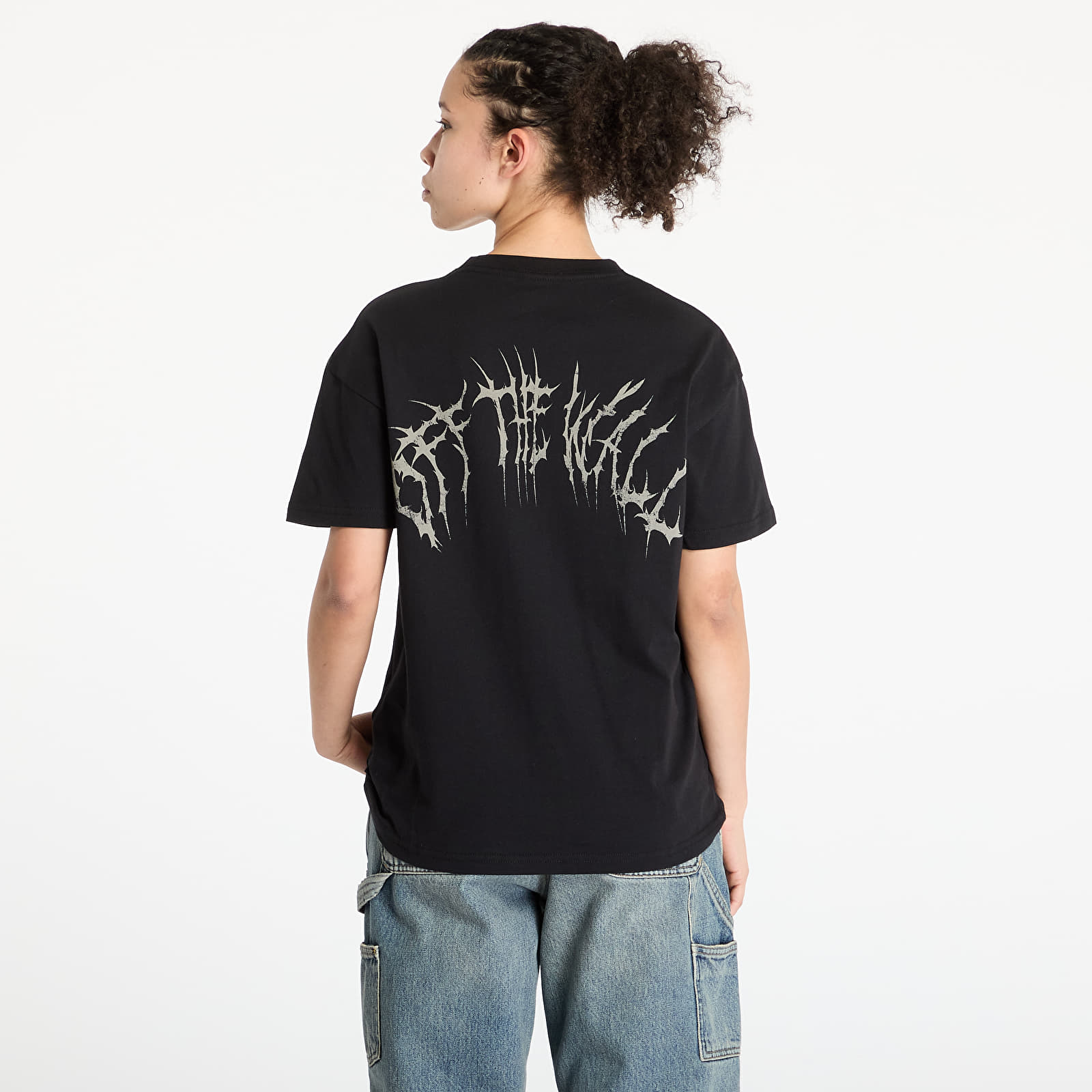 Dámská trička Vans Metal University Oversized SS Tee Black