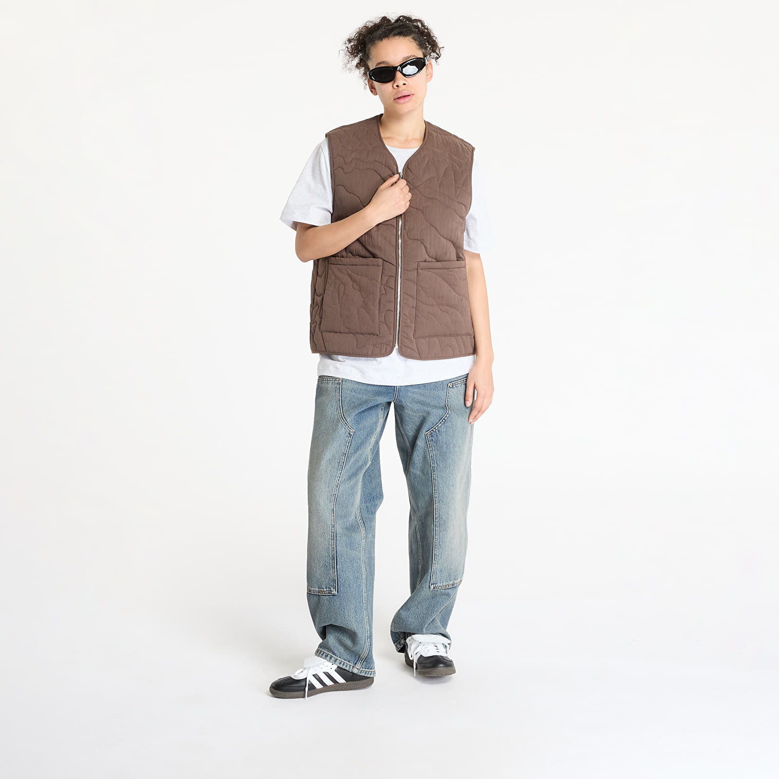 Męskie kamizelki FTSHP Silver Lining Quilted Vest UNISEX Brown