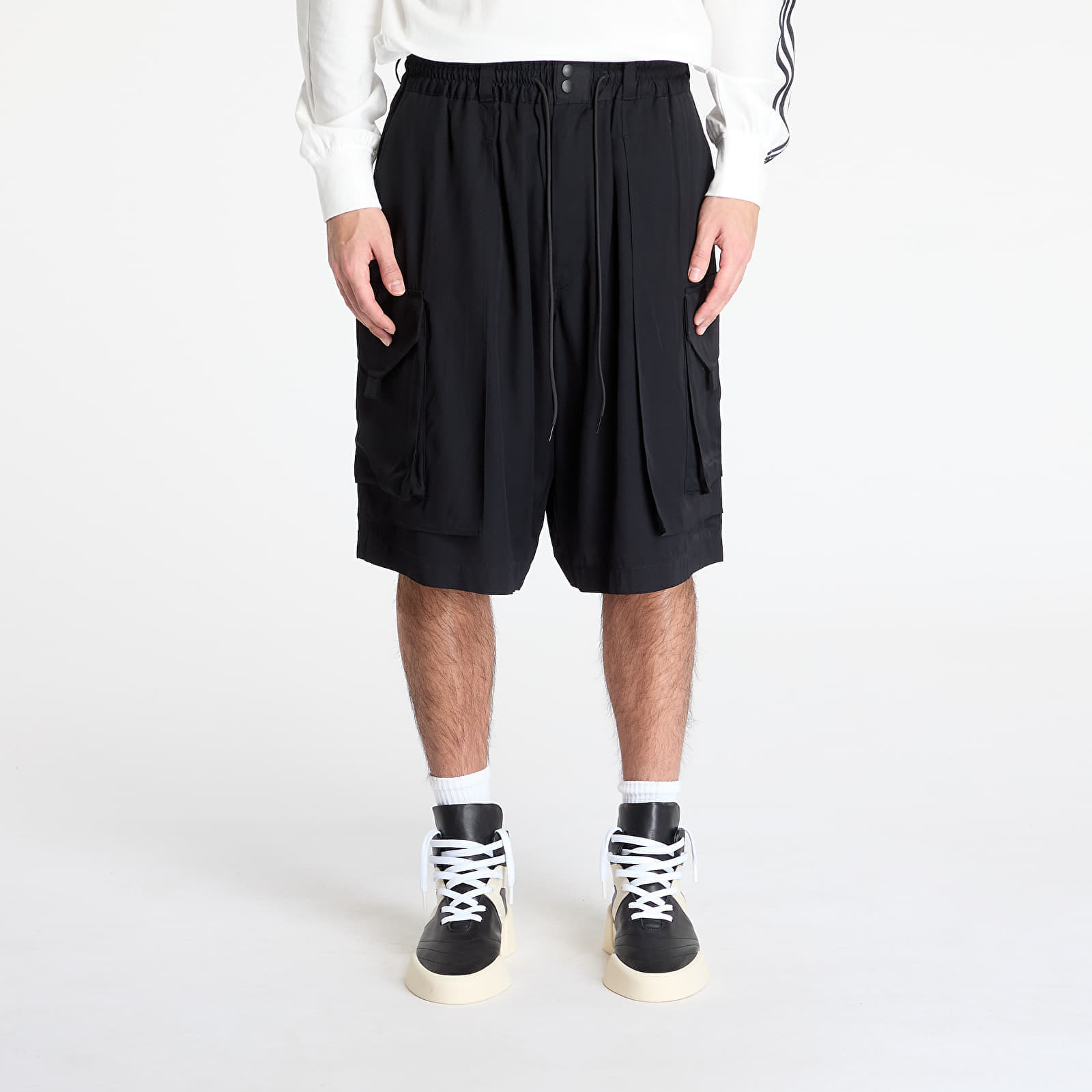 Pantalones cortos Y-3 Rayon Twill Shorts Black M