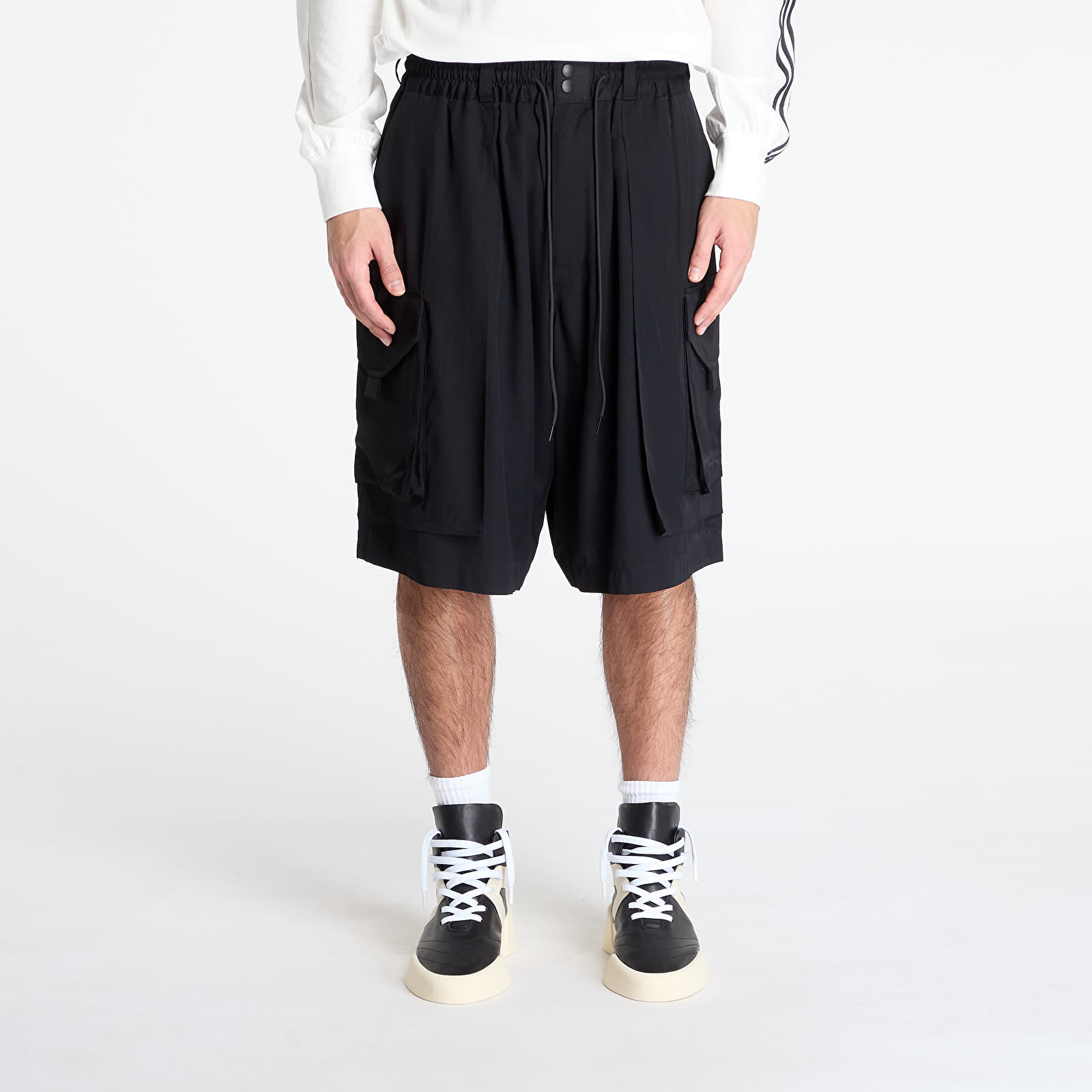 Szorty Y-3 Rayon Twill Shorts Black