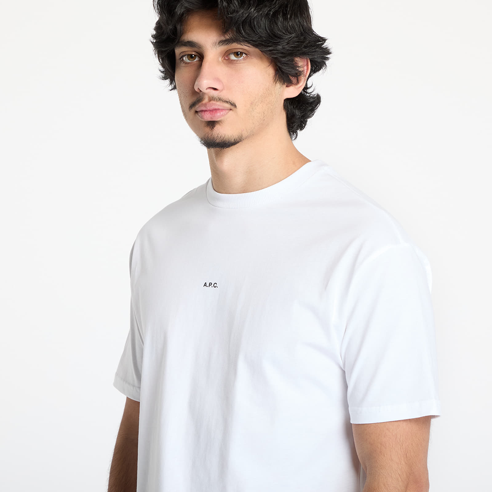 T-shirts A.P.C. Boxy Micro Logo T-Shirt White/ Black