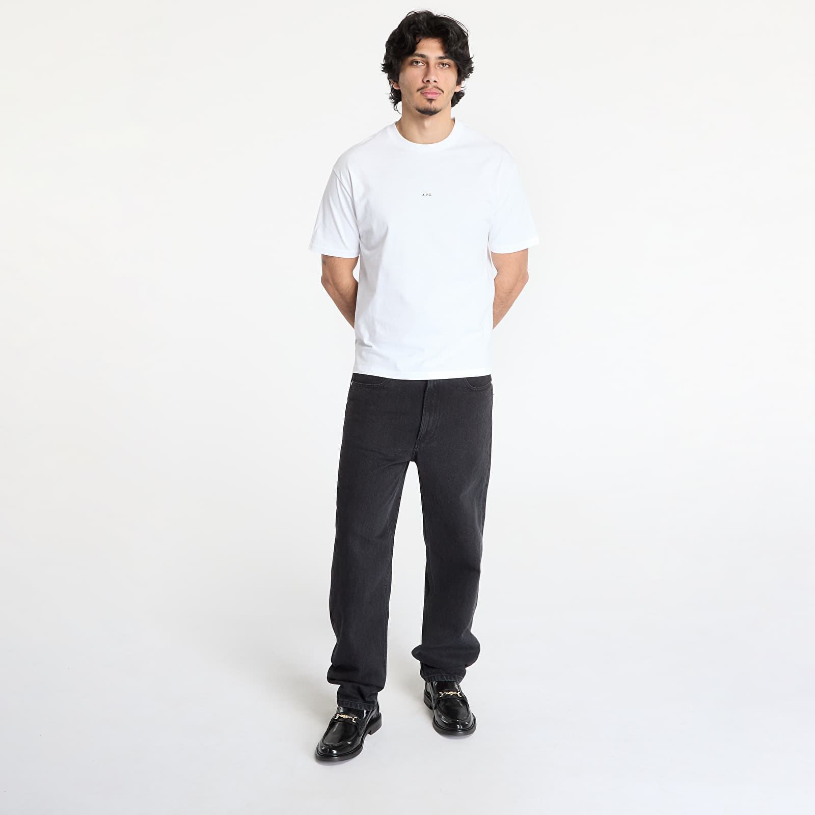 T-shirts A.P.C. Boxy Micro Logo T-Shirt White/ Black