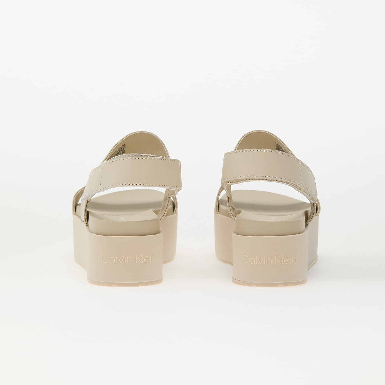 Dámské tenisky a boty Calvin Klein Jeans Flatform Sandal Slin Beige