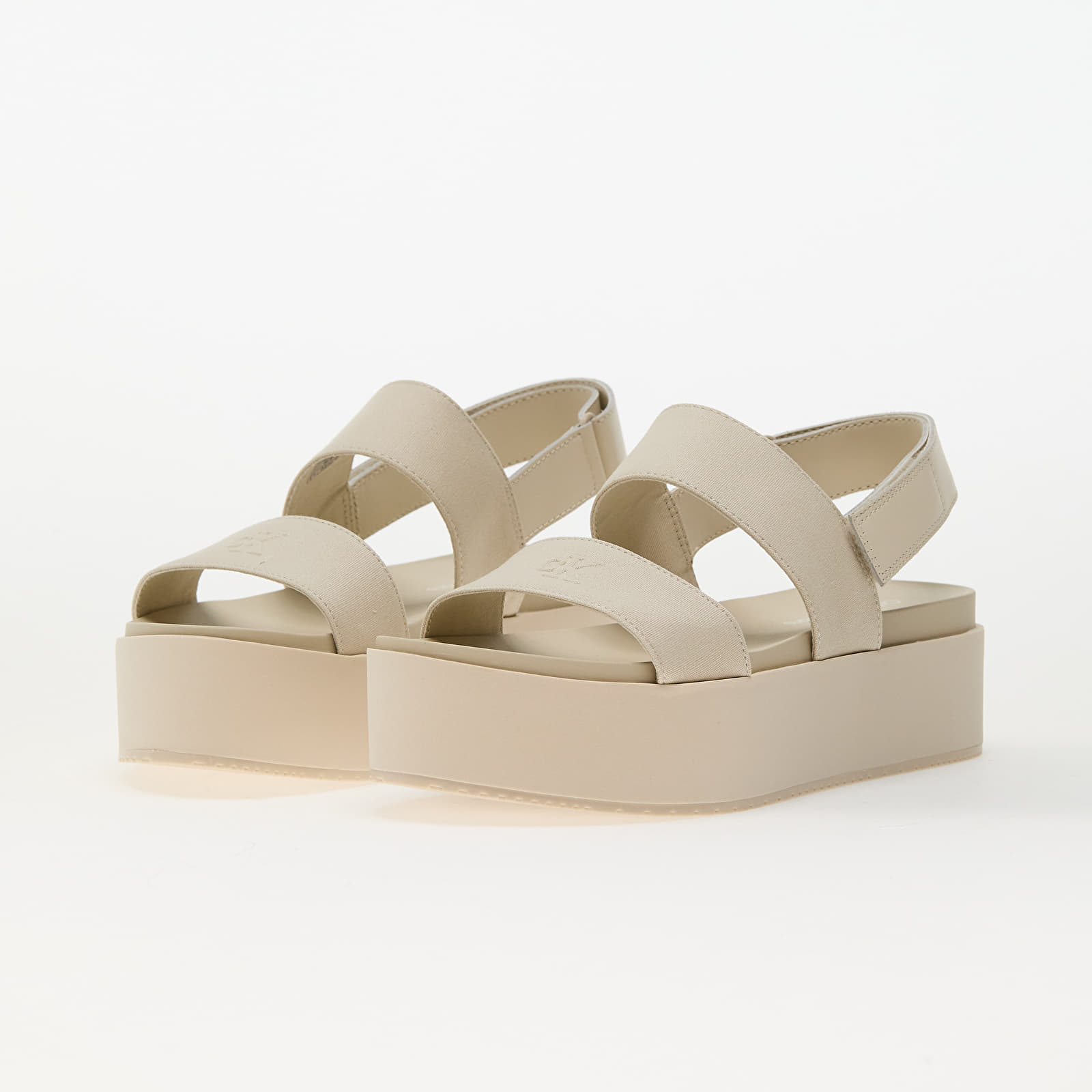 Dámské tenisky a boty Calvin Klein Jeans Flatform Sandal Slin Beige