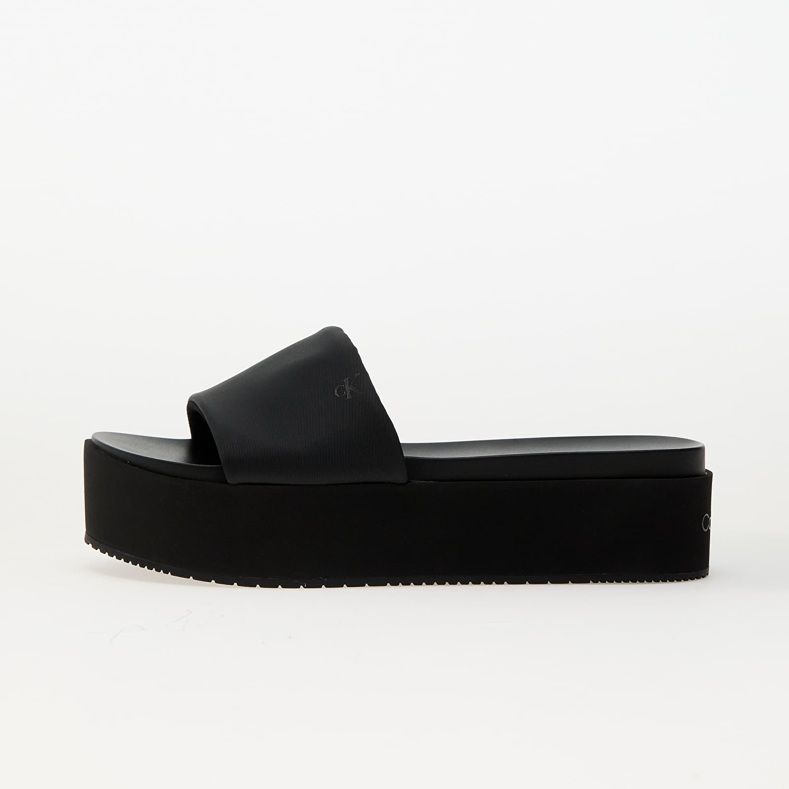 Dámské tenisky a boty Calvin Klein Jeans Flatform Sandal Slid Black
