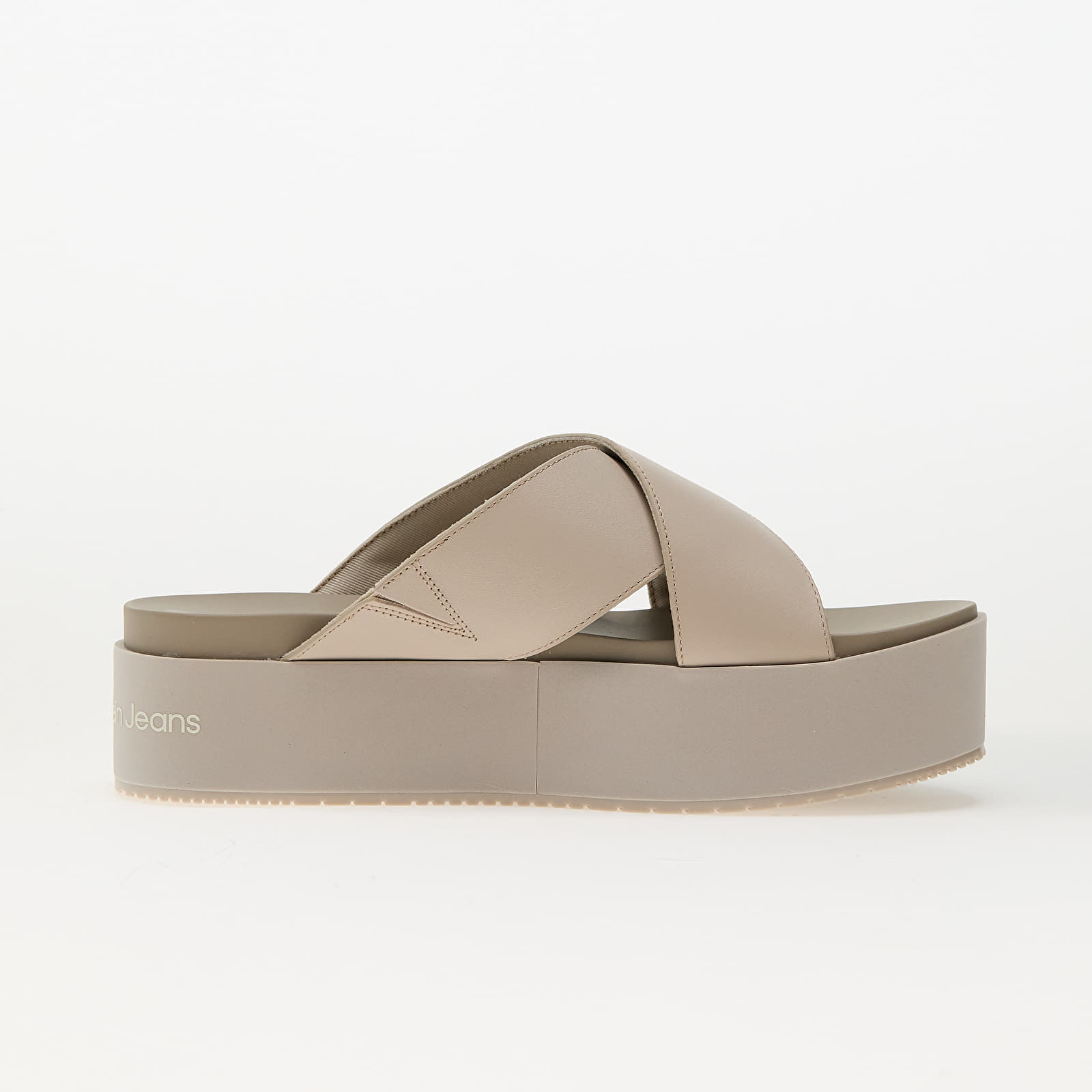 Dámské tenisky a boty Calvin Klein Jeans Flatform Cross Mg Uc Beige