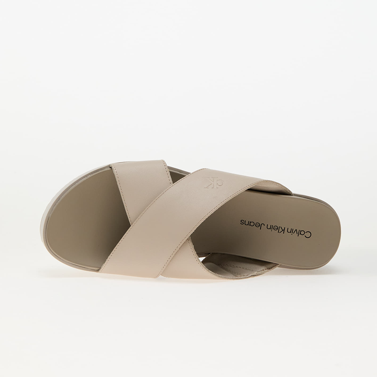 Dámské tenisky a boty Calvin Klein Jeans Flatform Cross Mg Uc Beige