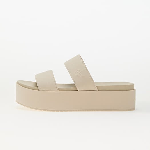 Calvin Klein Jeans Flatform Sandal Webb Beige