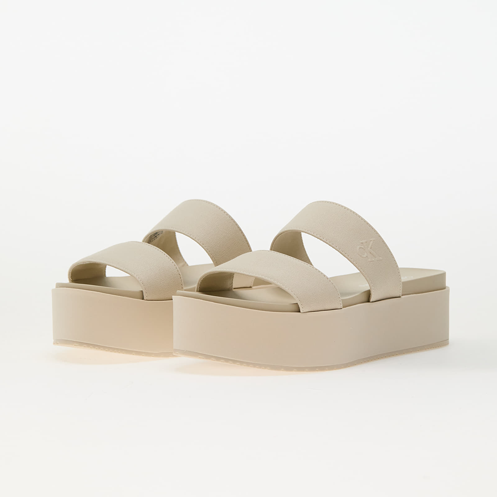 Frauen Calvin Klein Jeans Flatform Sandal Webb Beige