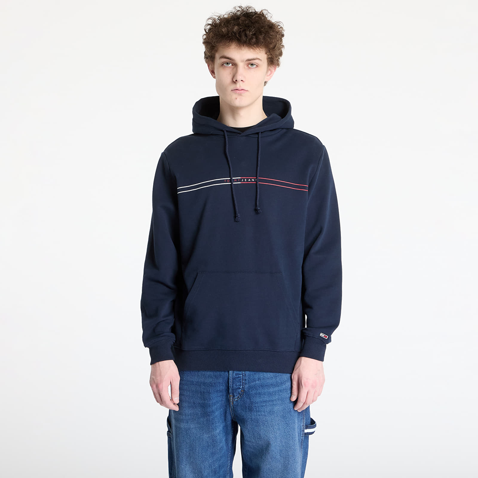 Pánské mikiny Tommy Jeans Regular Entry Graphic Hoodie Blue