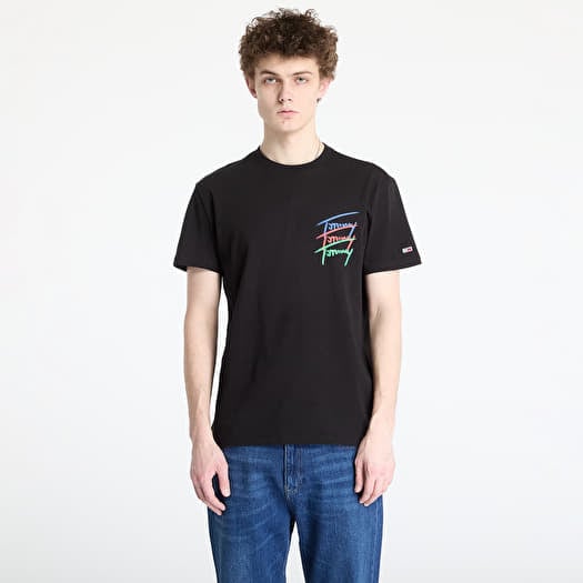 Tommy Jeans Regular Twisted Sign Tee Black