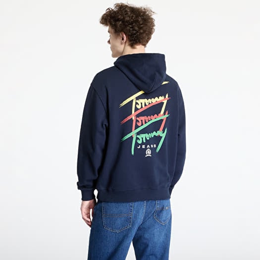Sudaderas Tommy Jeans Relaxed Color Sign Hoodie Blue Footshop