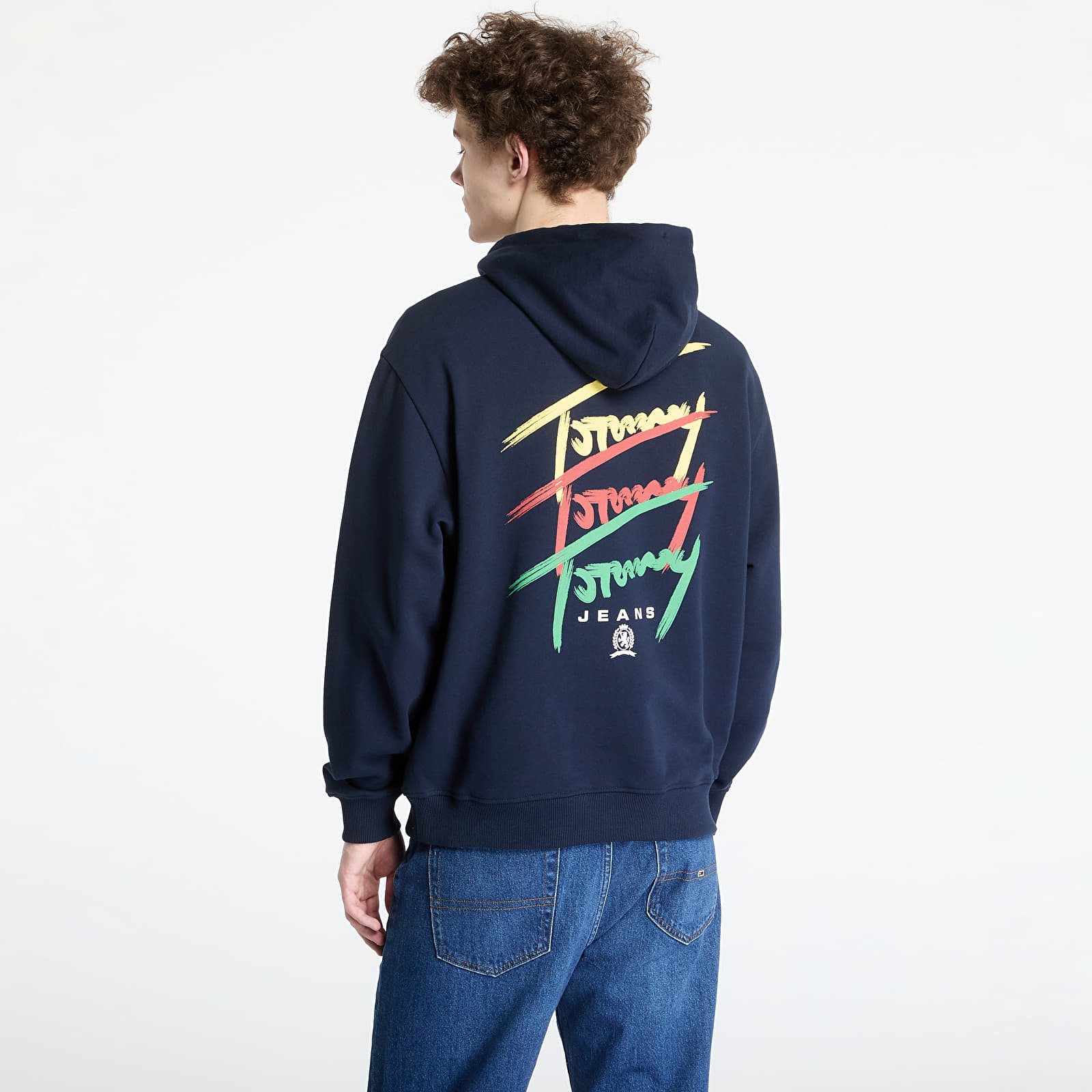 Hoodies and sweatshirts  Tommy Jeans Relaxed 3 Color Sign Hoodie Blue