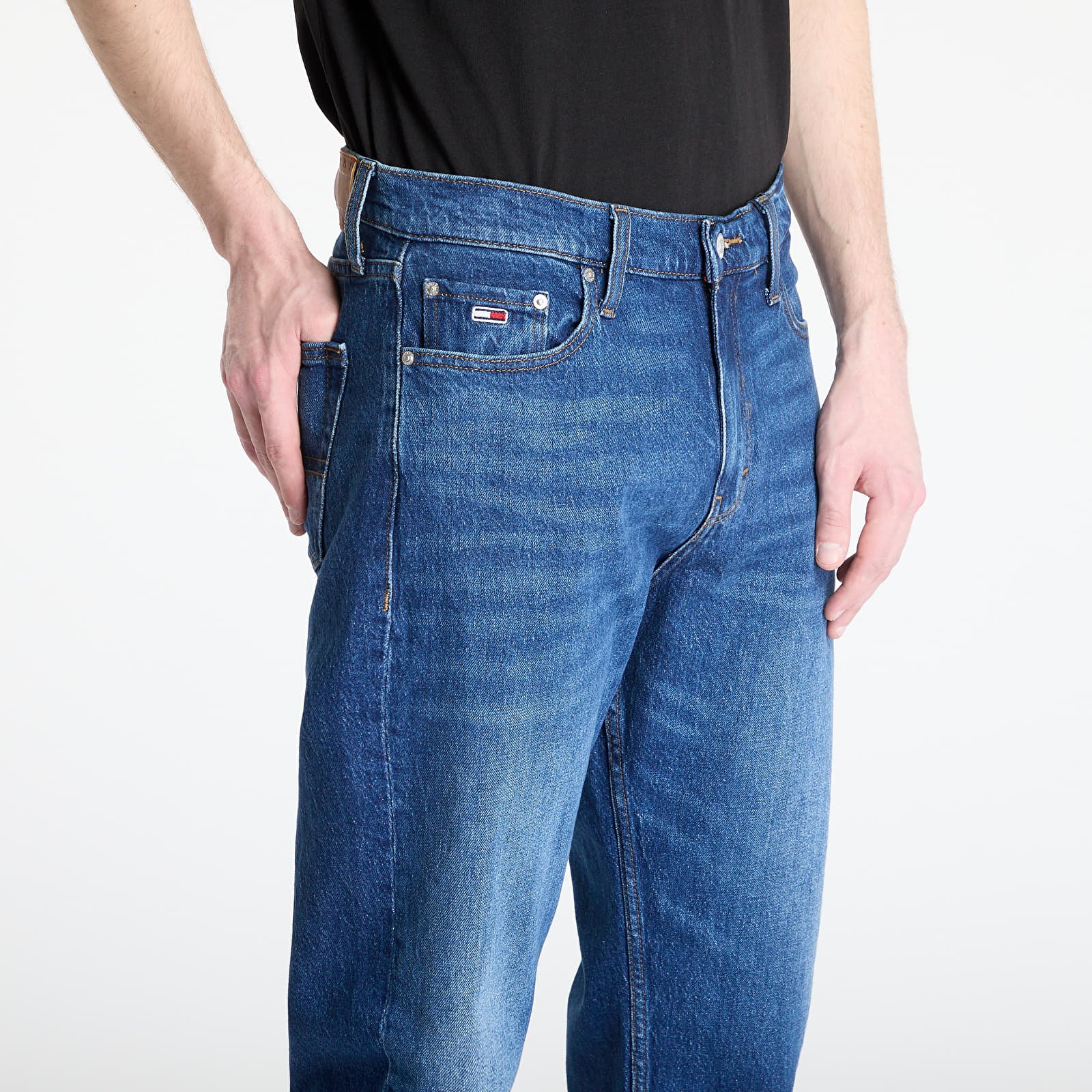 Pánské jeans  Tommy Jeans Isaac Relaxed Tapered Jeans Denim Dark