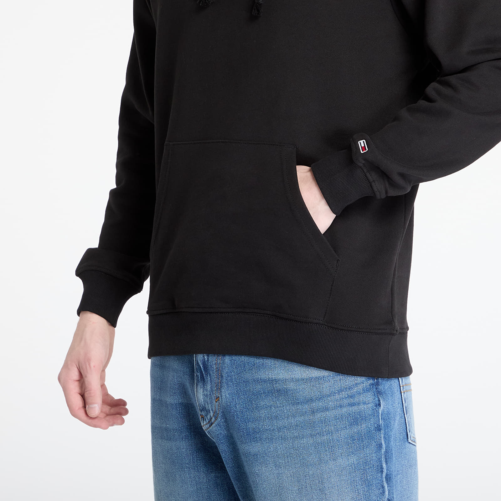 Pánské mikiny Tommy Jeans Regular Entry Graphic Hoodie Black