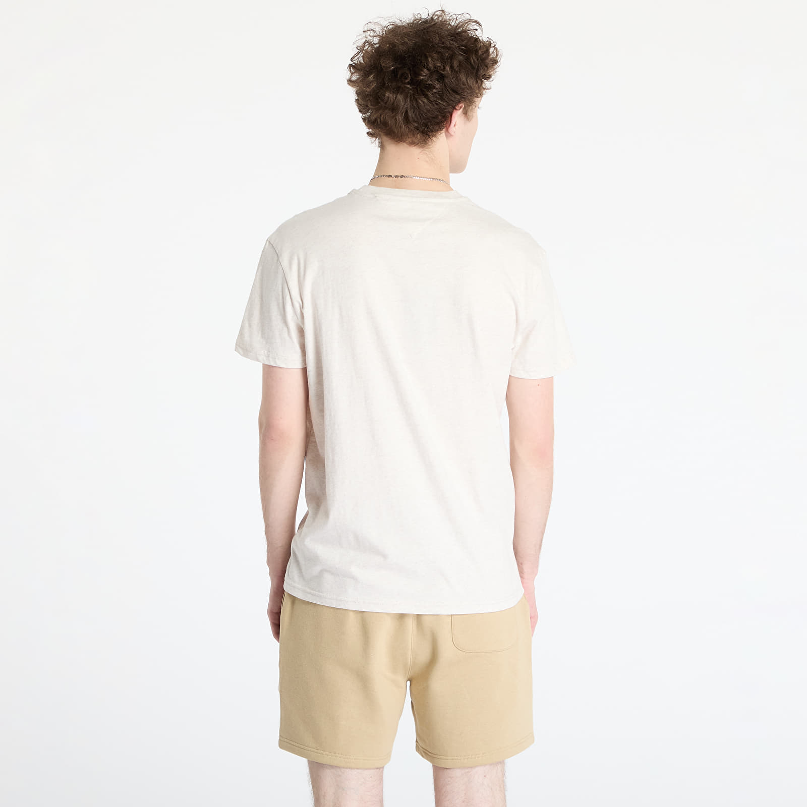 Männer T-Shirts Tommy Jeans Regular Linear Logo Tee Beige