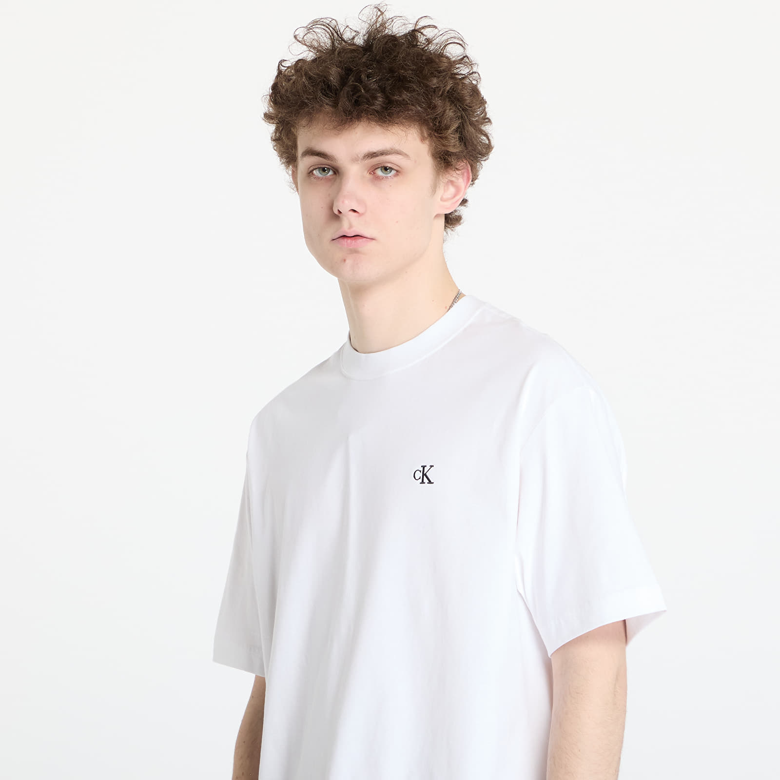 Miesten T-paidat Calvin Klein Jeans Ss Relaxed Archive Logo Tee White