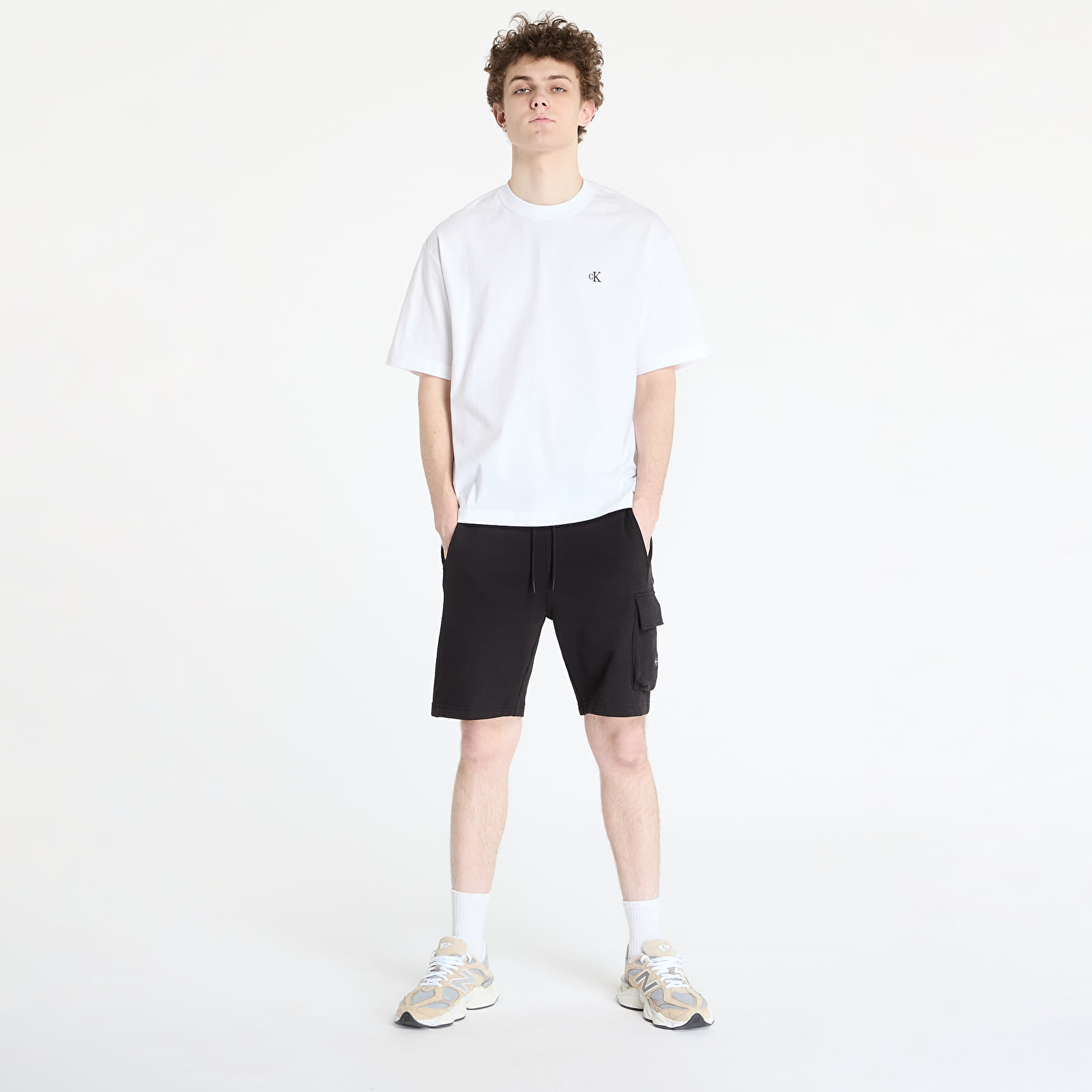 Heren T-shirts Calvin Klein Jeans Ss Relaxed Archive Logo Tee White