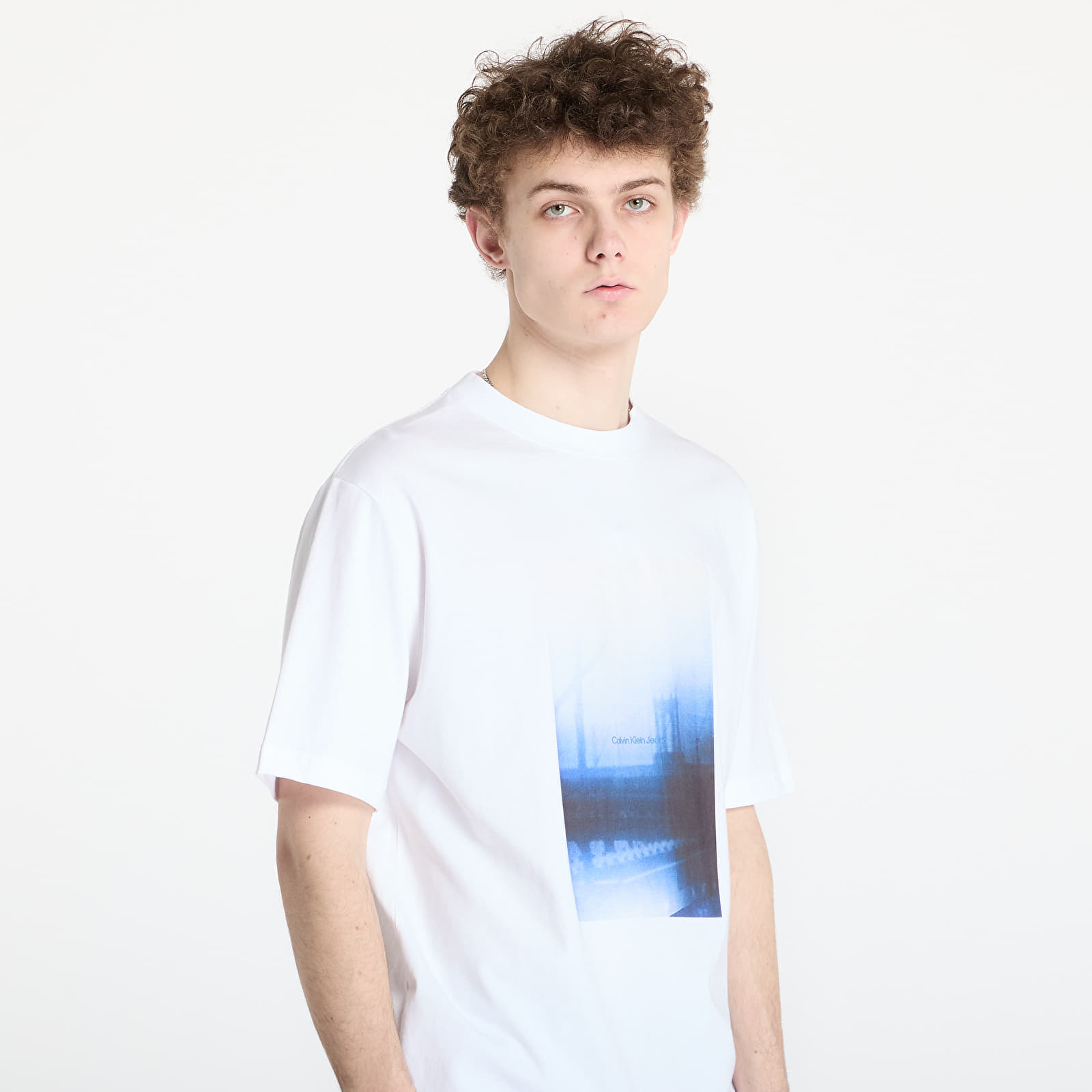 Meeste T-särgid Calvin Klein Jeans Hazy City Tee White