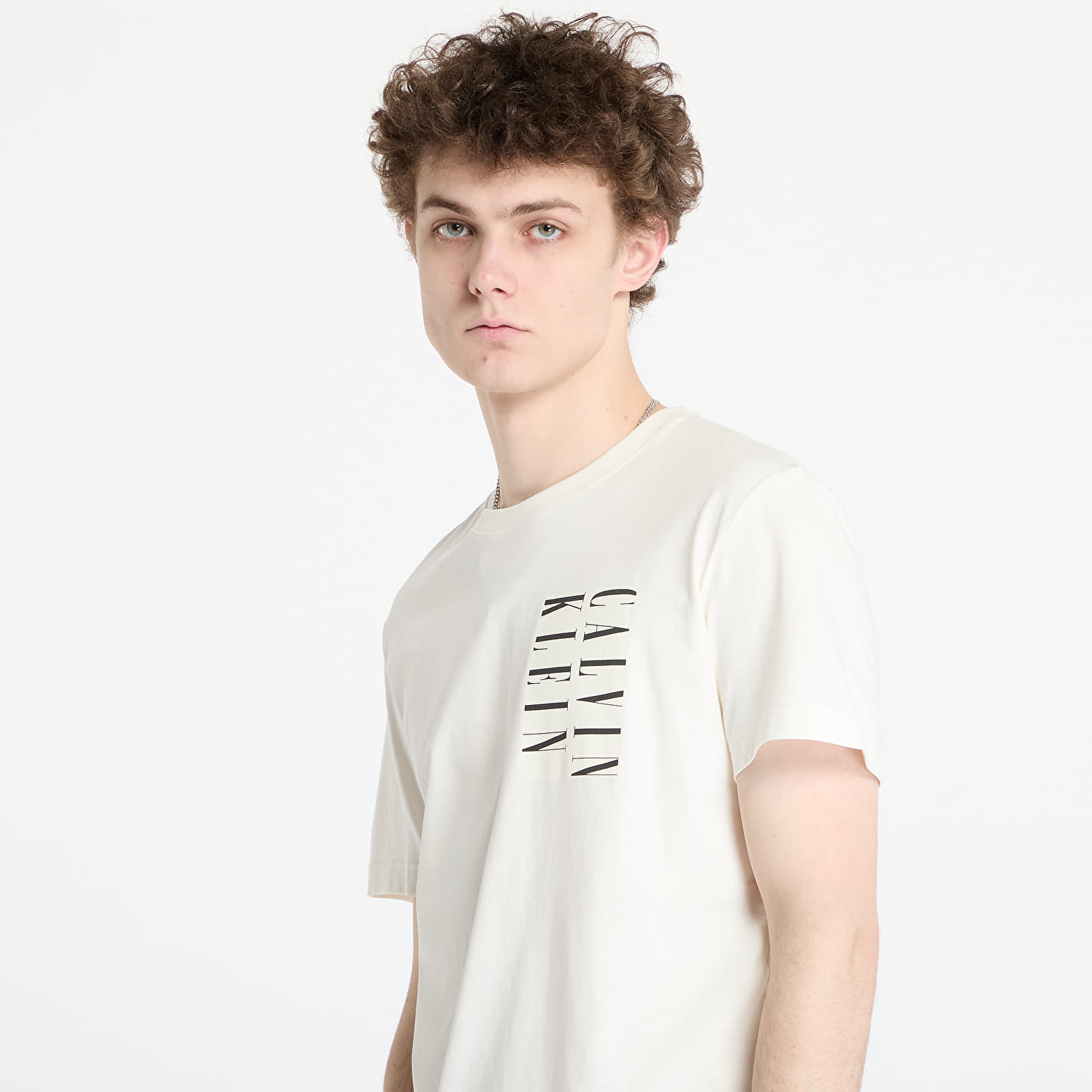 Camisetas de hombre Calvin Klein Jeans Serif Box Graphic Tee Tofu