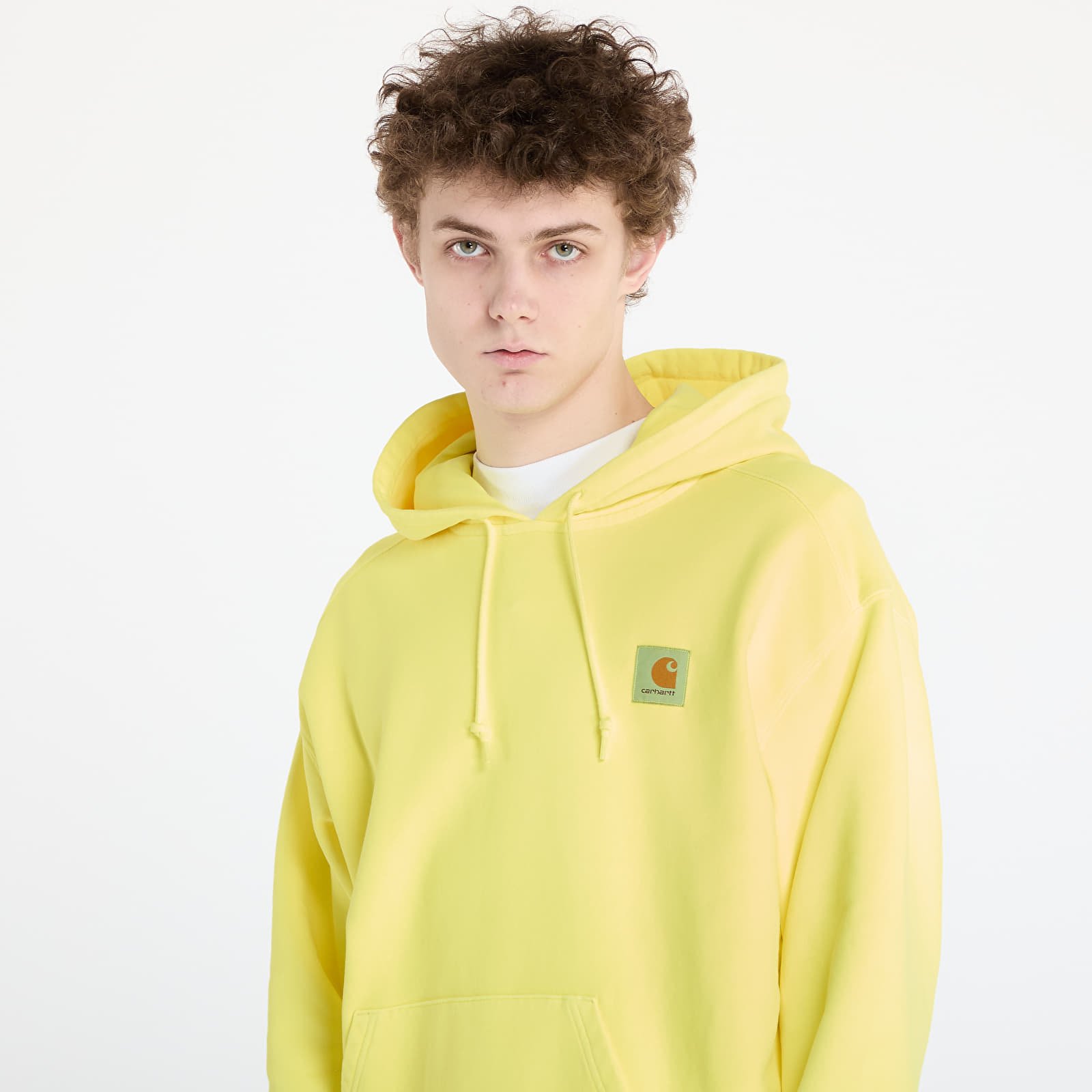 Hoodies and sweatshirts  Carhartt WIP Hooded Industry Sweat UNISEX Lumo Yellow Garment Dyed