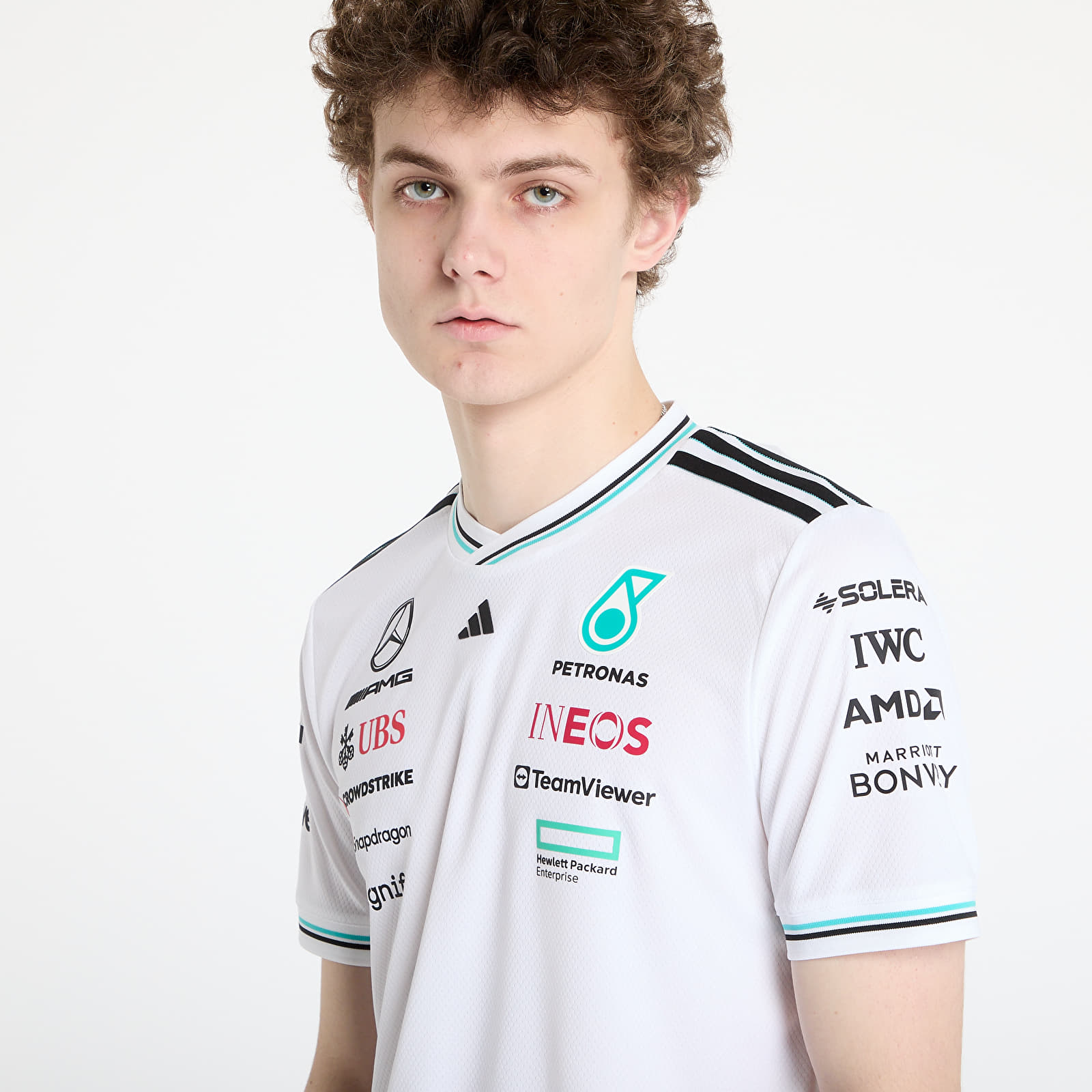 Jerseuri adidas x Mercedes Amg Petronas Formula One Team Driver Authentic Jersey White/ White/ Black