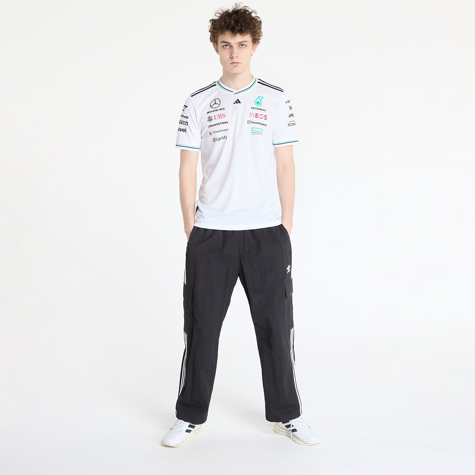 Trikots adidas x Mercedes Amg Petronas Formula One Team Driver Authentic Jersey White/ White/ Black