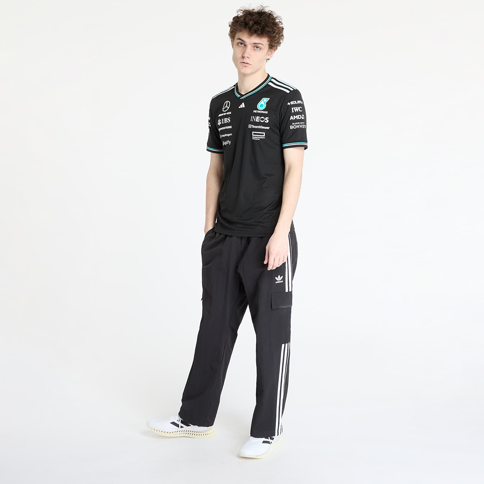 Dresy adidas x Mercedes Amg Petronas Formula One Team Driver Authentic Jersey Black/ Black/ White