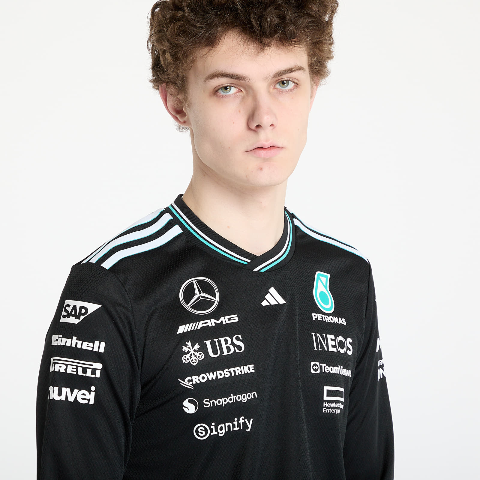 Джерси adidas x Mercedes Amg Petronas Formula One Team Driver Authentic Long Sleeve Jersey Black/ Black/ White