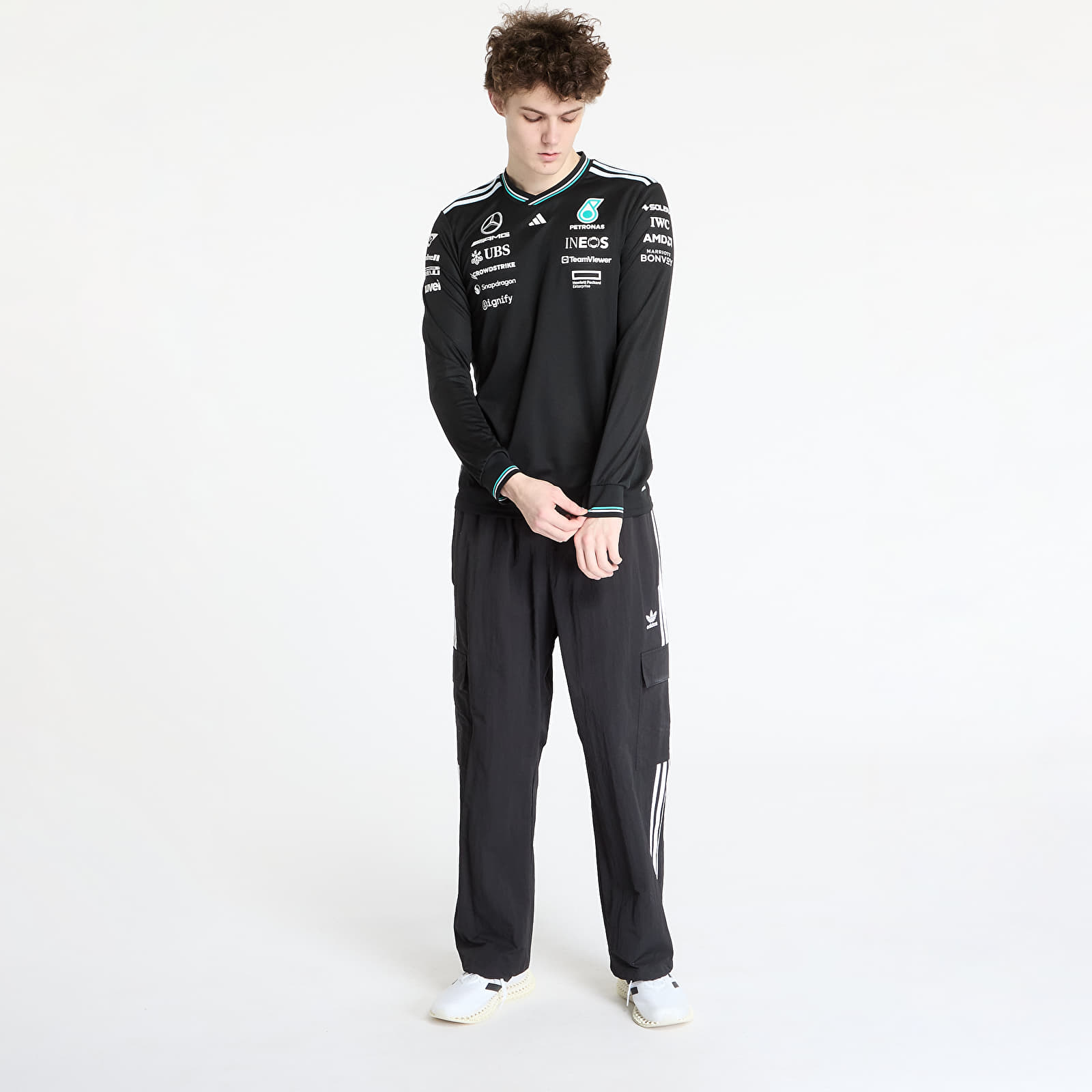 Джерси adidas x Mercedes Amg Petronas Formula One Team Driver Authentic Long Sleeve Jersey Black/ Black/ White