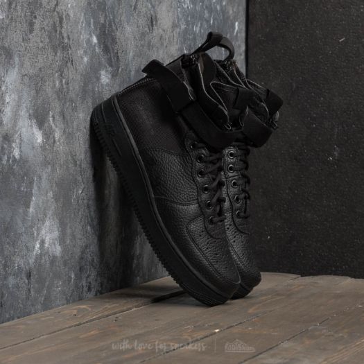 Chaussures et baskets homme Nike SF Air Force 1 Mid Black/ Black-Black |  Footshop